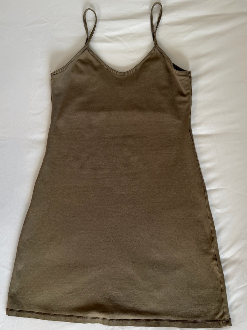 Pull&Bear Taupe Scoop Neck Mini Dress, M